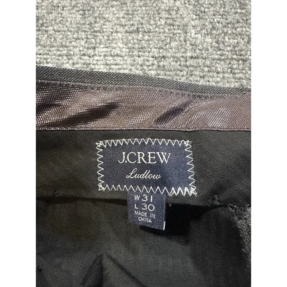 J Crew Mens Suit 40S Blazer 31x28 Slacks Grey Tollegno Wool Italian Fabric EUC